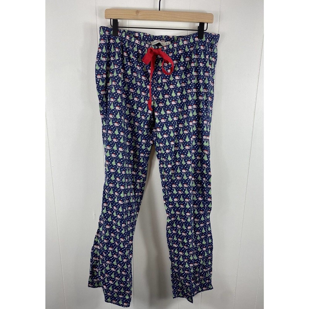Vineyard Vines Santa Whale Festive Pajama Pants Size S Blue